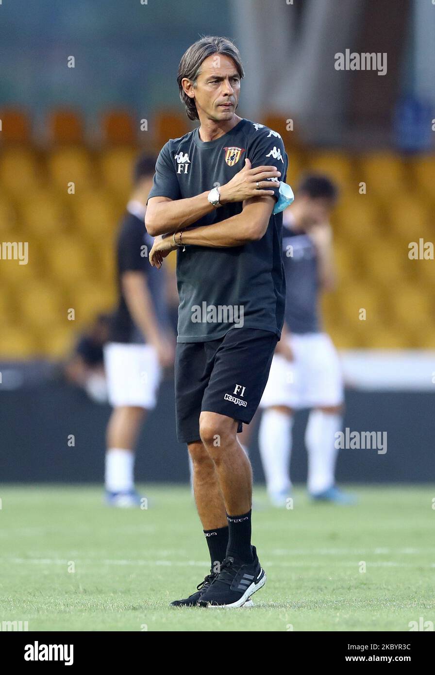 Filippo Inzaghi entraîneur de SC Benevento pendant le match de football amical SC Benevento / SC Reggina au stade de Vigorito à Benevento, Italie sur 12 septembre 2020 (photo de Matteo Ciambelli/NurPhoto) Banque D'Images