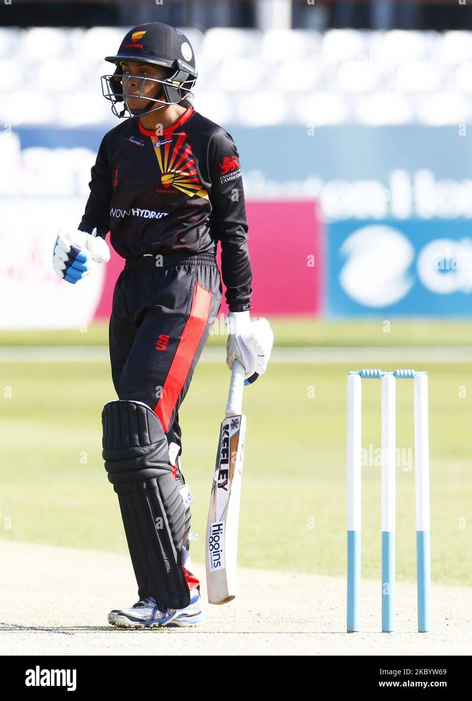 Sunrisers Cordelia Griffith lors du Trophée Rachael Heyhoe Flint entre les Sunrisers et les étoiles du Sud-est au terrain du comté de Cloudfm sur 13 septembre 2020 à Chelmsford, Angleterre (photo par action Foto Sport/NurPhoto) Banque D'Images