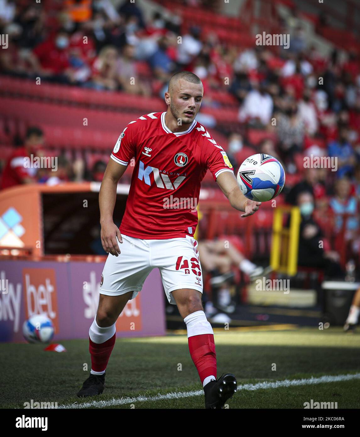 Charlie Barker de Charlton Athletic lors du match Sky Bet League 1 entre Charlton Athletic et Doncaster Rovers à The Valley, Londres, Royaume-Uni, le 19th septembre 2020. (Photo de Tom West/MI News/NurPhoto) Banque D'Images