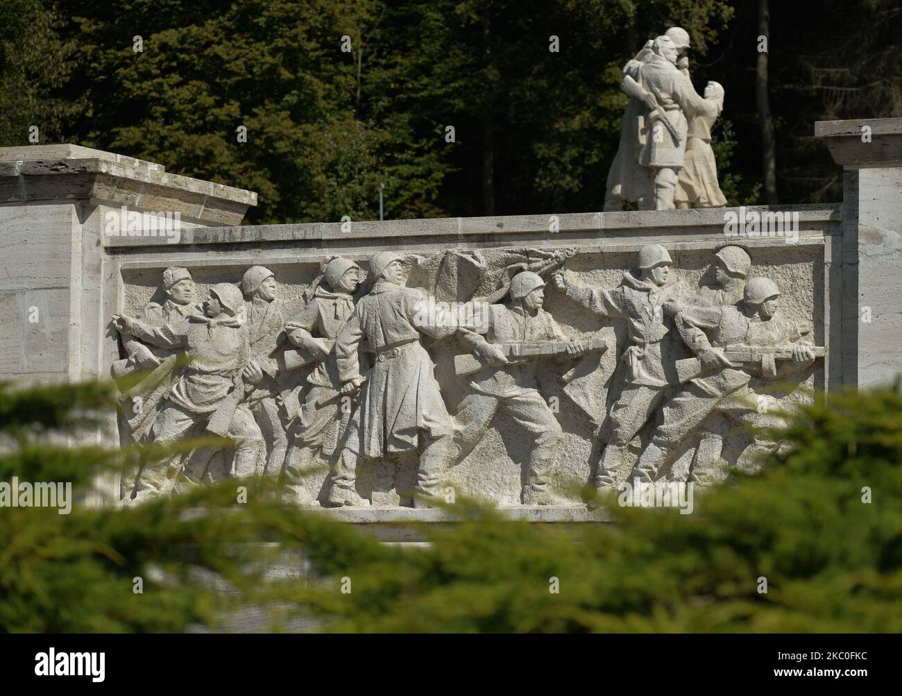 Mémorial de la bataille du col de Dukla à l'armée soviétique à Svidnik. Samedi, 19 septembre 2020, à Svidnik, région de Presov, Slovaquie. (Photo par Artur Widak/NurPhoto) Banque D'Images