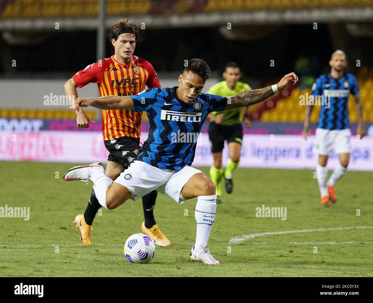 Lautaro Martinez du FC Internazionale pendant la série Un match entre Benevento Calcio et le FC Internazionale Milano sur le stade 30 septembre 2020 'Ciro Vigorito' à Benevento, Italie (photo de Gabriele Maricchiolo/NurPhoto) Banque D'Images