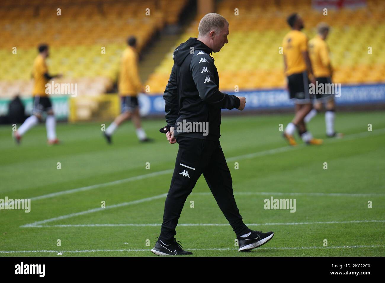 Paul Scholes, directeur intérimaire de Salford, avant le match de la Sky Bet League 2 entre Port Vale et Salford City à Vale Park, Burslem, Angleterre, le 17th octobre 2020. (Photo de Simon Newbury/MI News/NurPhoto) Banque D'Images