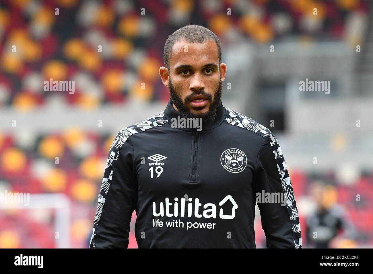 Bryan Mbeumo lors du match de championnat Sky Bet entre Brentford et Coventry City au stade communautaire de Brentford sur 17 octobre 2020 à Brentford, en Angleterre. (Photo par MI News/NurPhoto) Banque D'Images