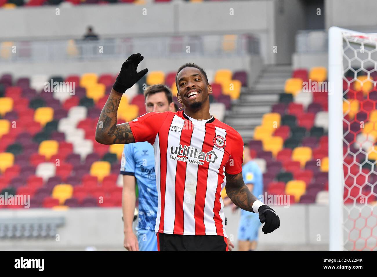 Ivan Toney pendant le match de championnat du pari du ciel entre Brentford et Coventry City au stade communautaire de Brentford sur 17 octobre 2020 à Brentford, en Angleterre. (Photo par MI News/NurPhoto) Banque D'Images