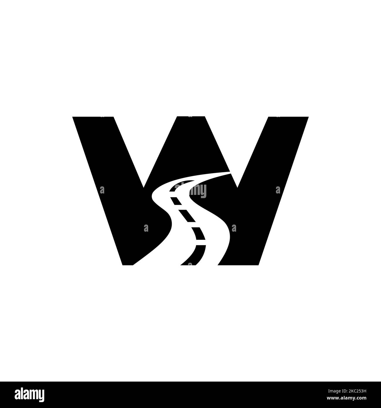 Modèle de scénario de la lettre initiale du logo de la route W pour les voyages et le transport Illustration de Vecteur Modèle de scénario de la lettre initiale du logo de la route W pour les voyages et le transport Illustration de Vecteur