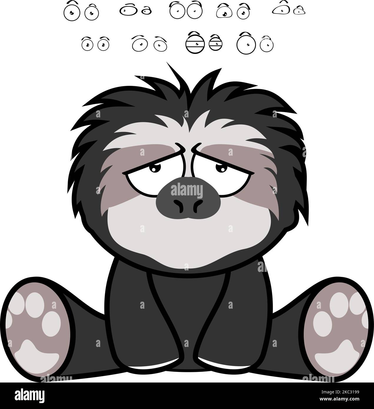 collection de jeux d'expressions de dessins animés à motif ours en peluche mignon, format vectoriel d'illustration Illustration de Vecteur