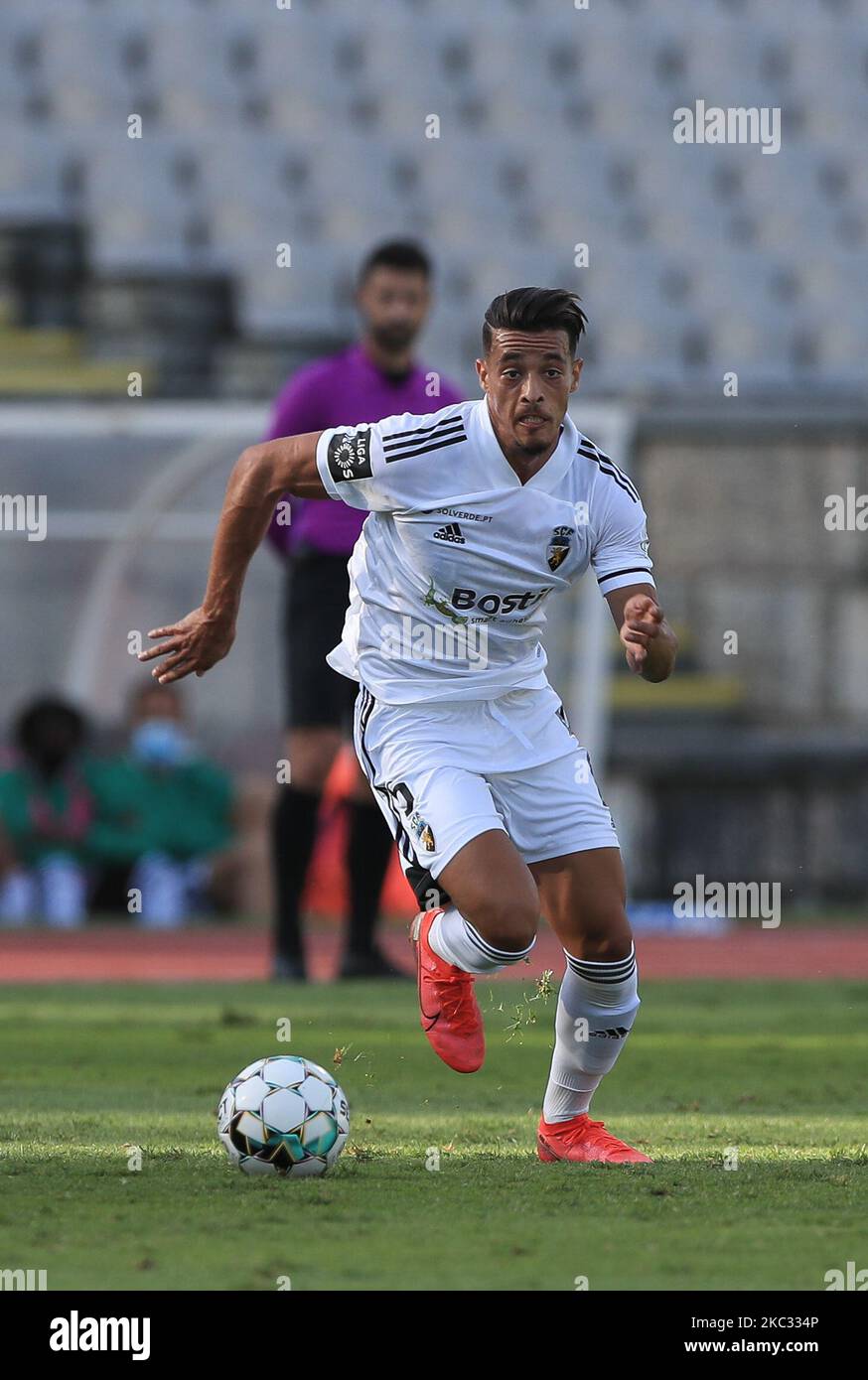 Amine de SC Farense en action pendant le match Liga nos entre Belenenenenses SAD et SC Farense à Estadio Nacional sur 31 octobre 2020 à Lisbonne, Portugal. (Photo de Paulo Nascimento/NurPhoto) Banque D'Images