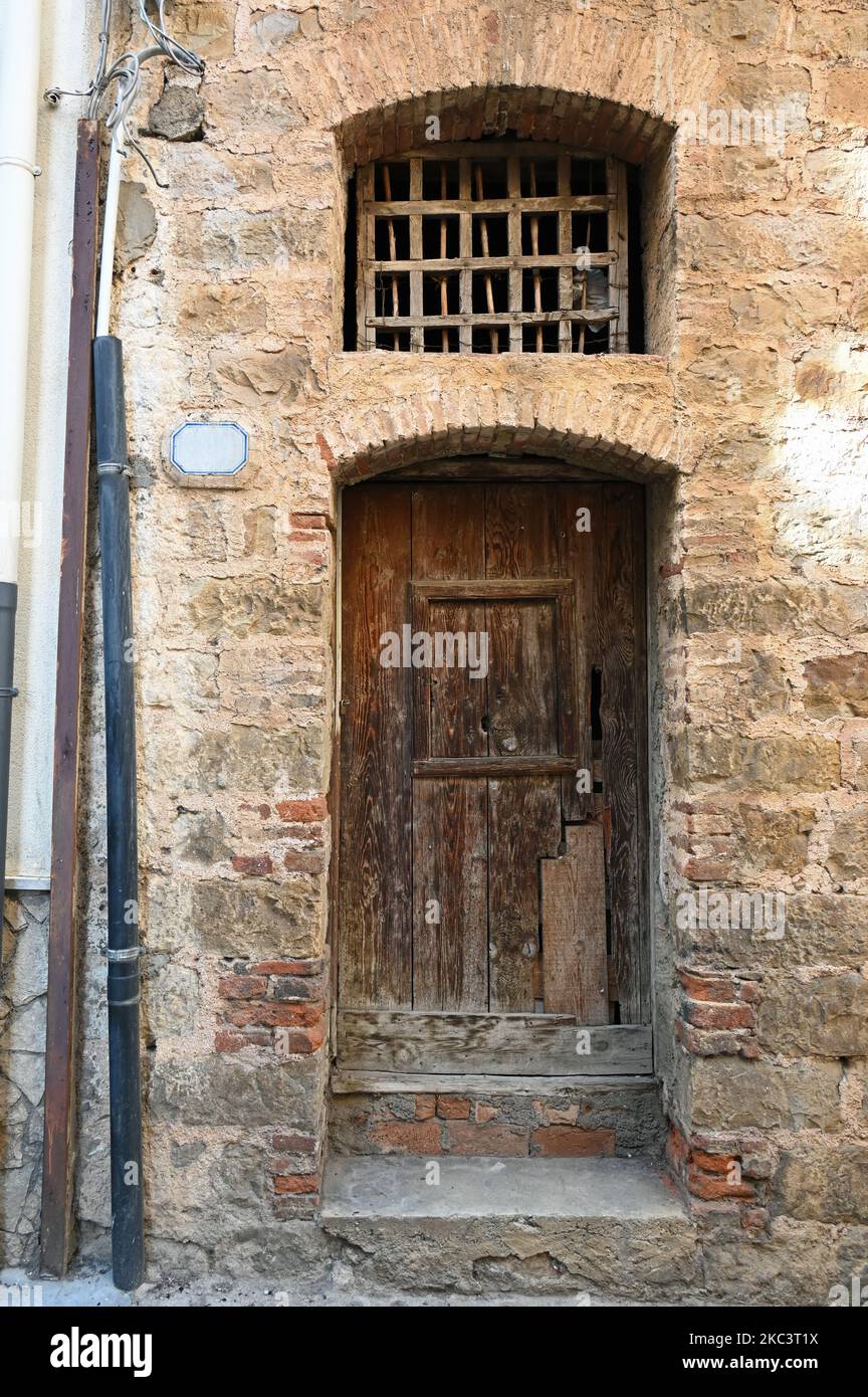 Entrée de la maison rustique en Sicile Banque D'Images