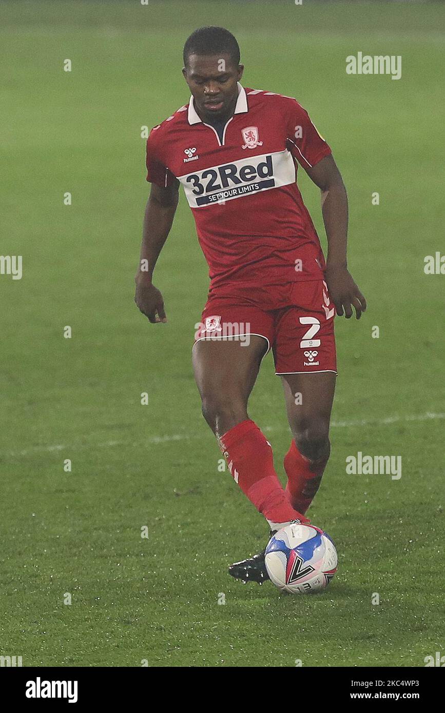 Anfernee Dijksteel de Middlesbroughlors du match de championnat Sky Bet entre Huddersfield Town et Middlesbrough au stade John Smith, Huddersfield, le samedi 28th novembre 2020. (Photo de Mark Fletcher/MI News/NurPhoto) Banque D'Images