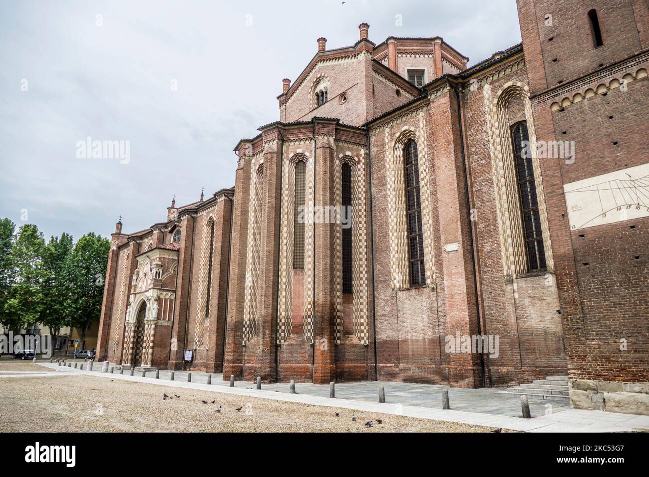 La belle cathédrale d'Asti dans le Piémont Banque D'Images