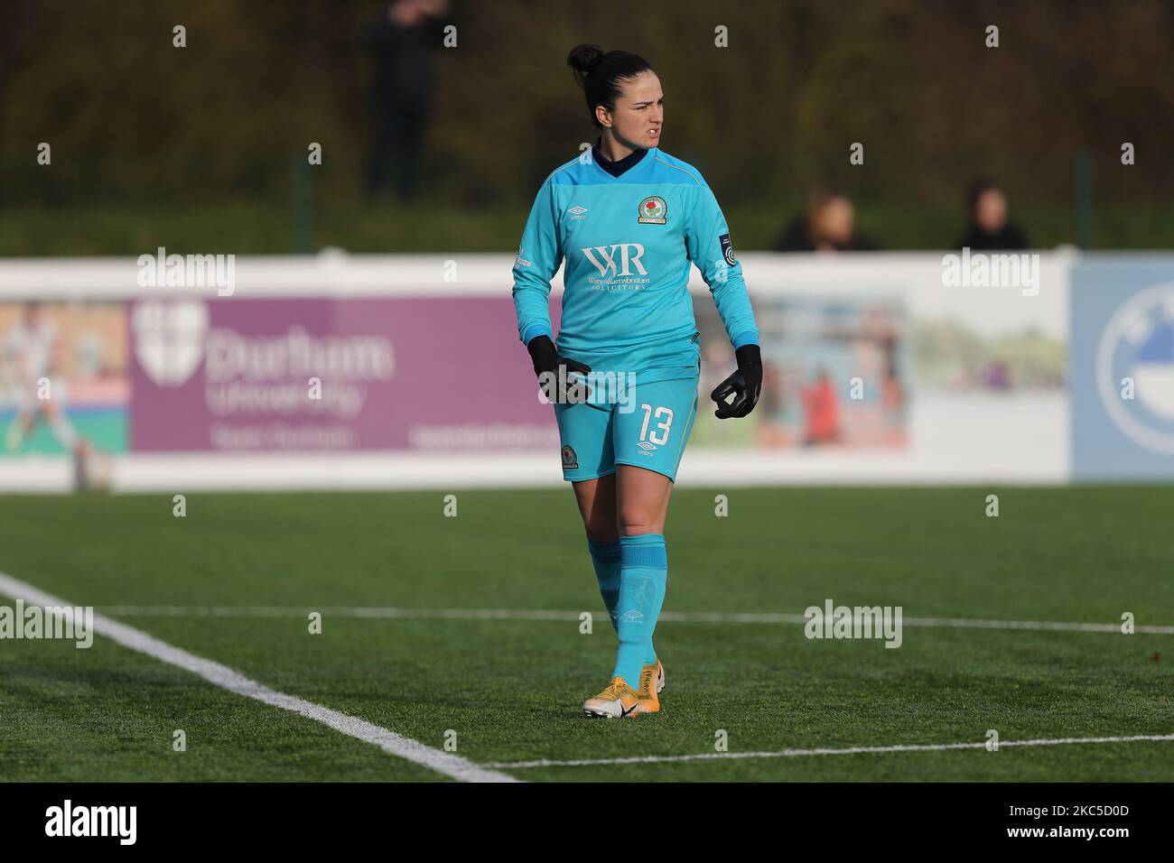 Alexandra Brooks de Blackburn Rovers pendant le match de championnat féminin de la FA entre Durham Women FC et Blackburn Rovers au château de Maiden, à Durham City, le dimanche 6th décembre 2020. (Photo de Mark Fletcher/MI News/NurPhoto) Banque D'Images