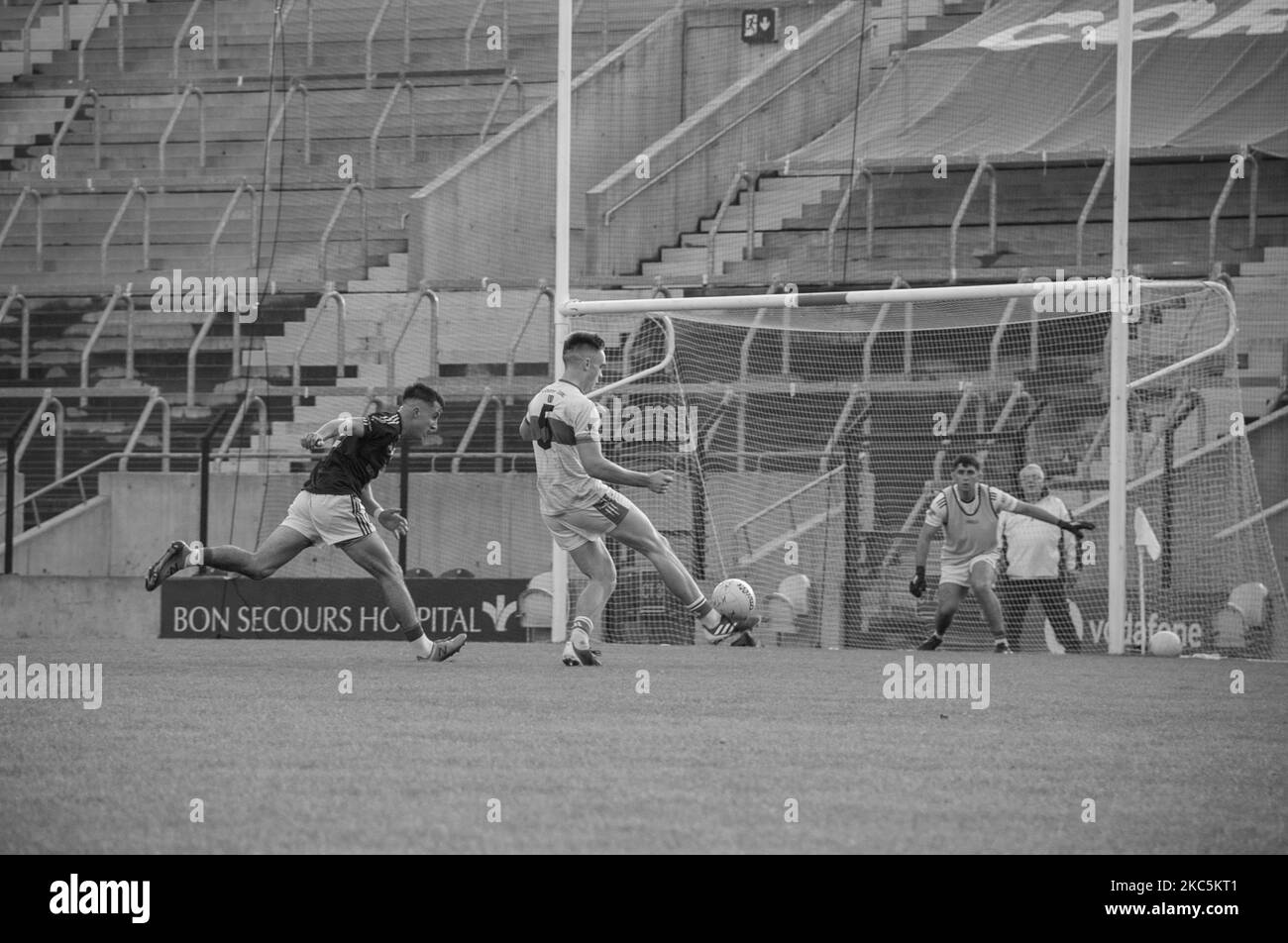 Cork, Irlande. 23rd octobre 2022. Championnat de football de bon secours A ; Kilshannig V Aghabbullog. Banque D'Images