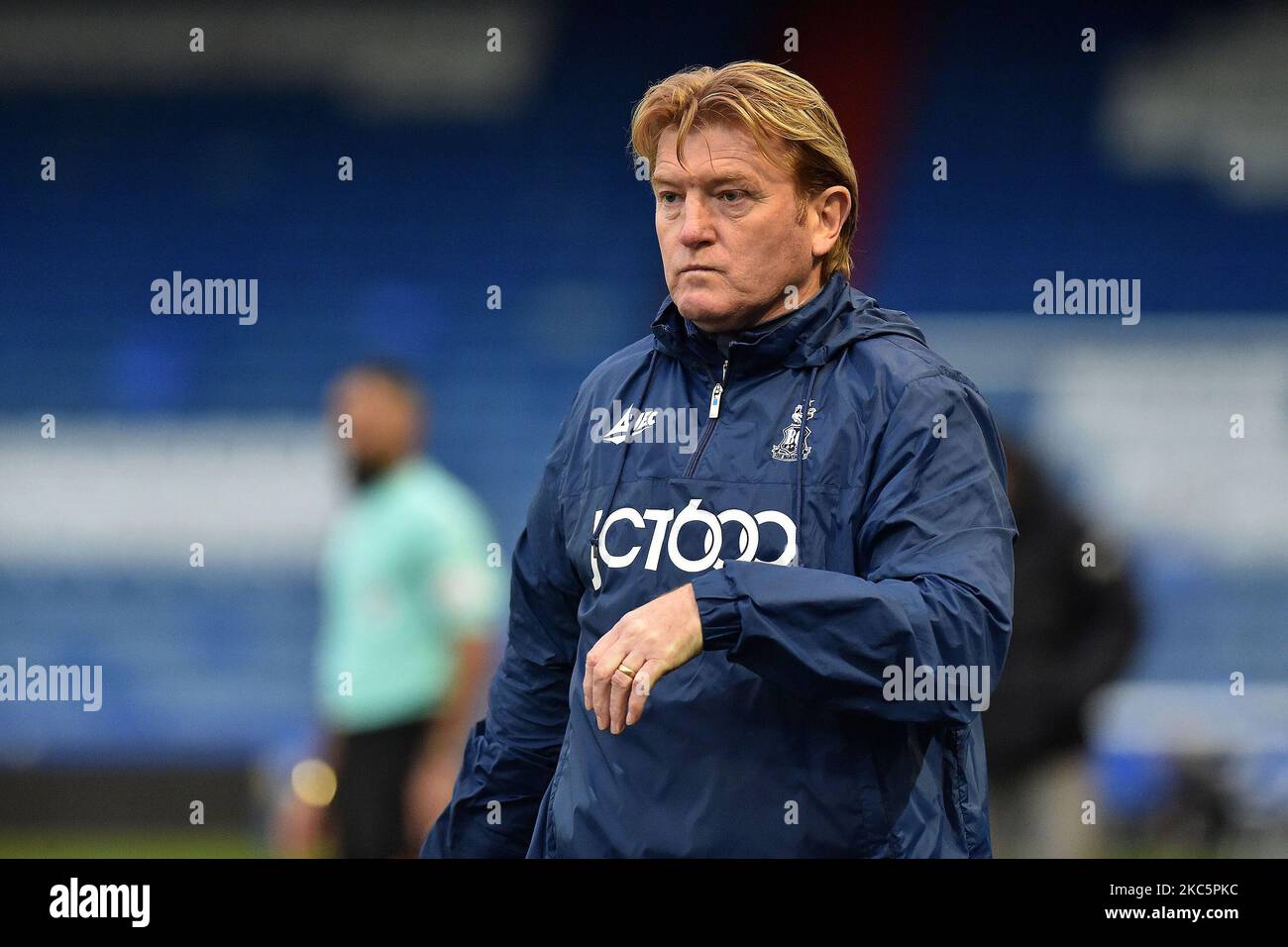 Stuart McCall (directeur) de Bradford City pendant le match Sky Bet League 2 entre Oldham Athletic et Bradford City à Boundary Park, Oldham, le samedi 12th décembre 2020. (Photo d'Eddie Garvey/MI News/NurPhoto) Banque D'Images