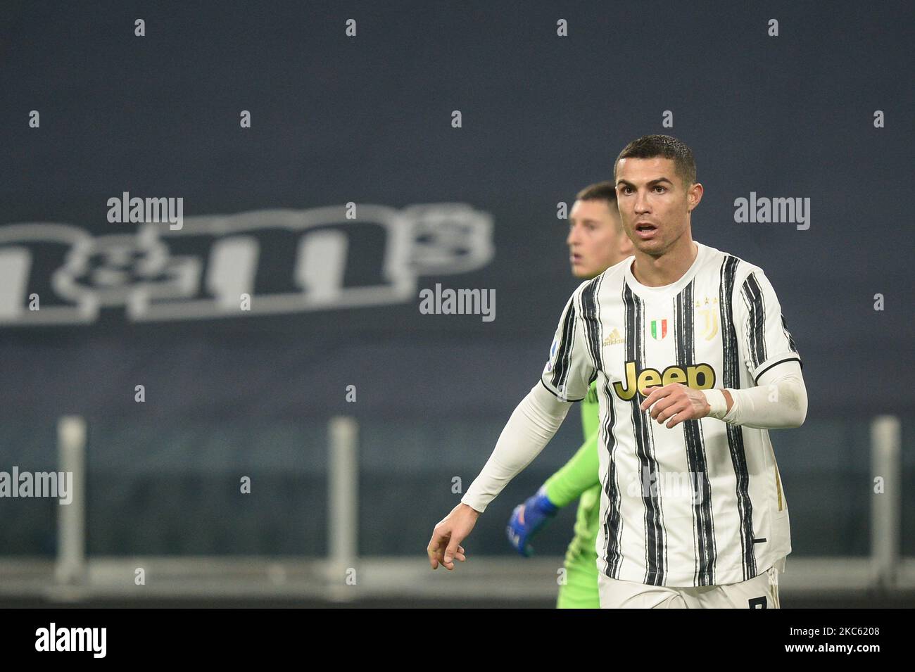 Cristiano Ronaldo de Juventus FC déception lors de la série Un match entre Juventus et Atalanta BC au stade Allianz sur 16 décembre 2020 à Turin, Italie. (Photo par Alberto Gandolfo/NurPhoto) Banque D'Images