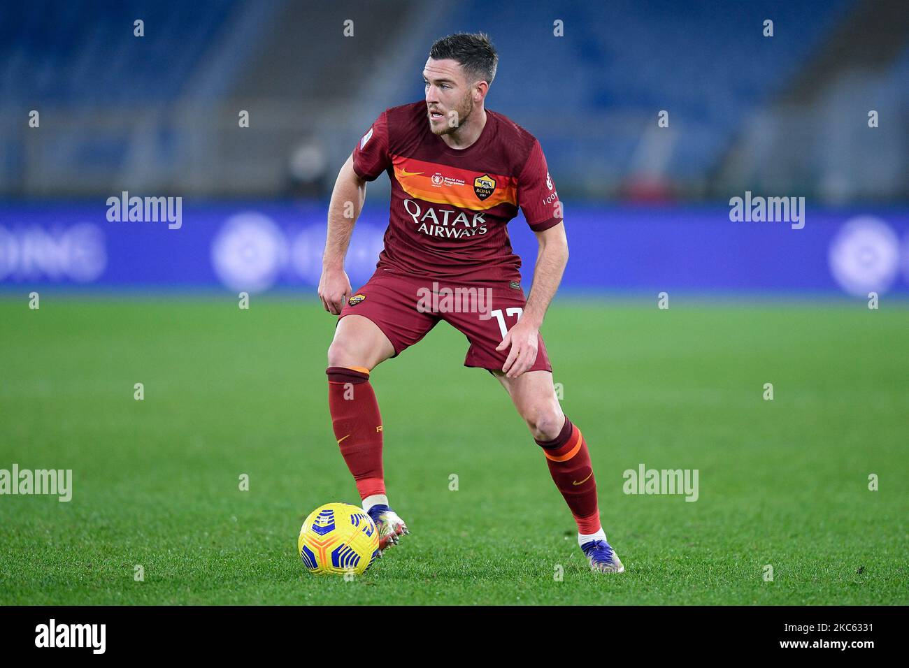 Jordan Veretout of AS Roma pendant la série Un match entre AS Roma et Torino FC au Stadio Olimpico, Rome, Italie, le 17 décembre 2020. (Photo de Giuseppe Maffia/NurPhoto) Banque D'Images
