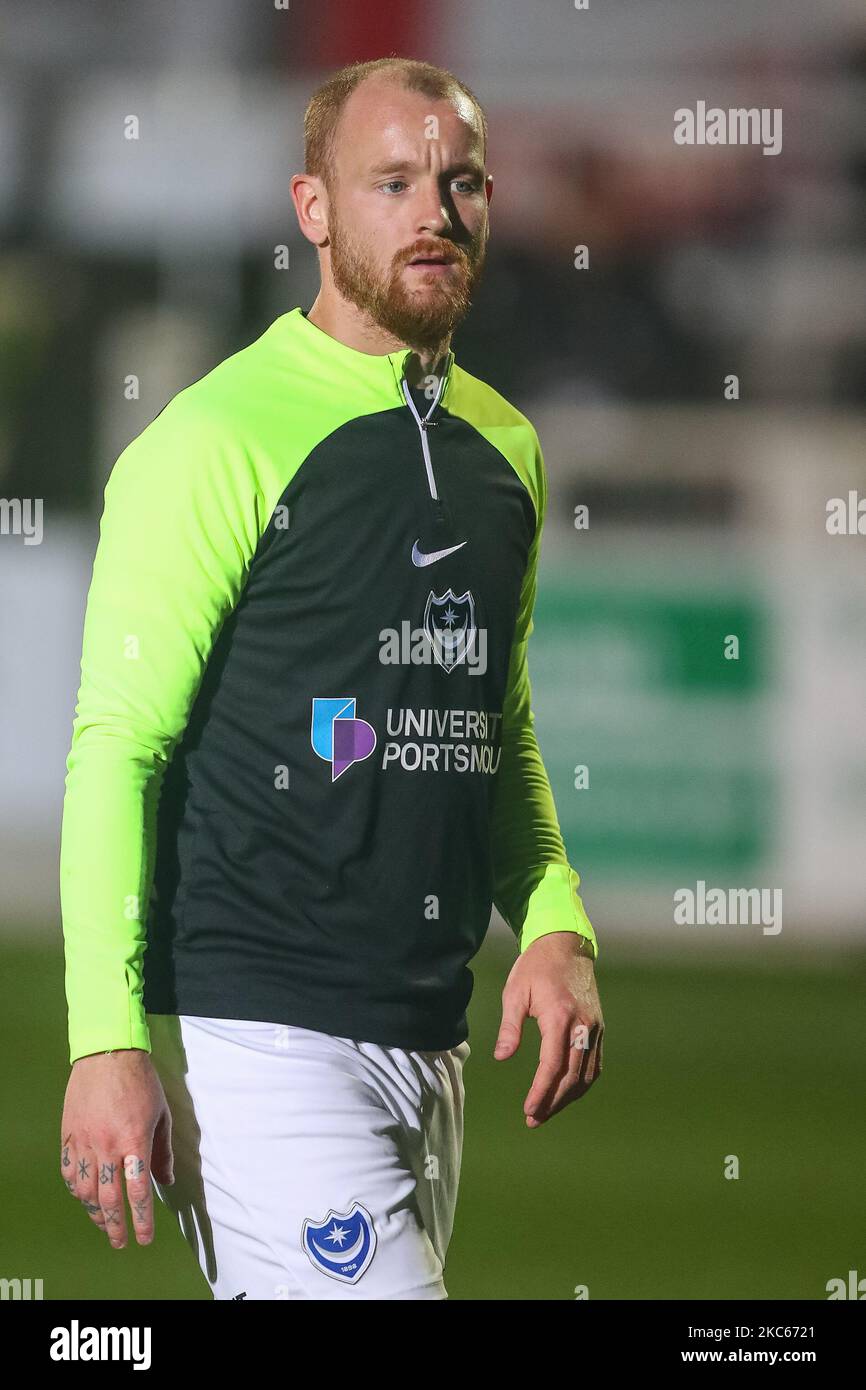 Hereford, Royaume-Uni. 04th novembre 2022. Connor Ogilvie #6 de Portsmouth pendant l'échauffement avant le match de la coupe Emirates FA First Round Match Hereford FC vs Portsmouth à Edgar Street, Hereford, Royaume-Uni, 4th novembre 2022 (photo de Gareth Evans/News Images) à Hereford, Royaume-Uni le 11/4/2022. (Photo de Gareth Evans/News Images/Sipa USA) Credit: SIPA USA/Alay Live News Banque D'Images