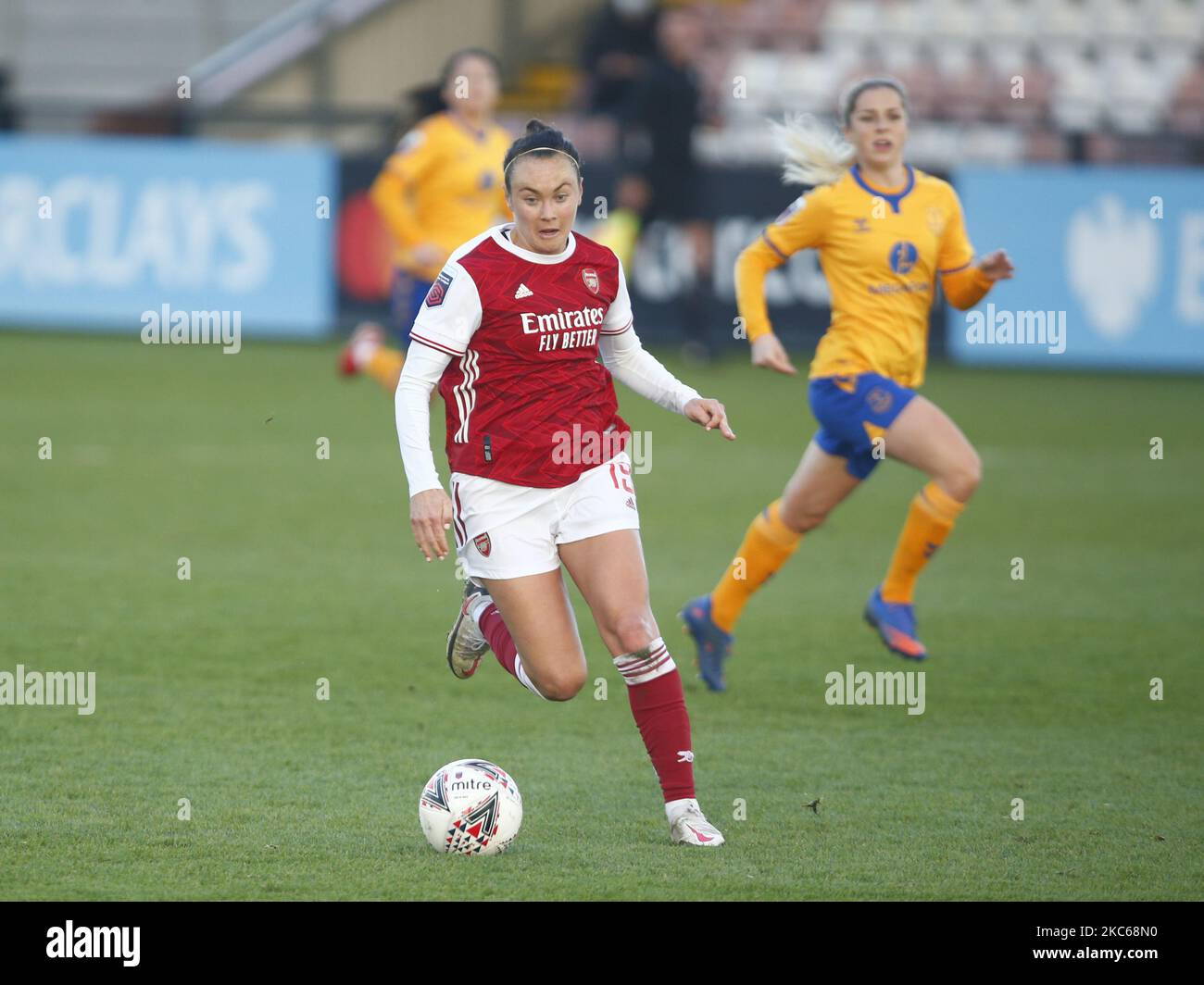 Caitlin Foord d'Arsenal pendant la Super League féminine de Barclays FA entre Arsenal et Everton Women au stade Meadow Park, à Borehamwood, Royaume-Uni, le 20th décembre 2020 (photo par action Foto Sport/NurPhoto) Banque D'Images