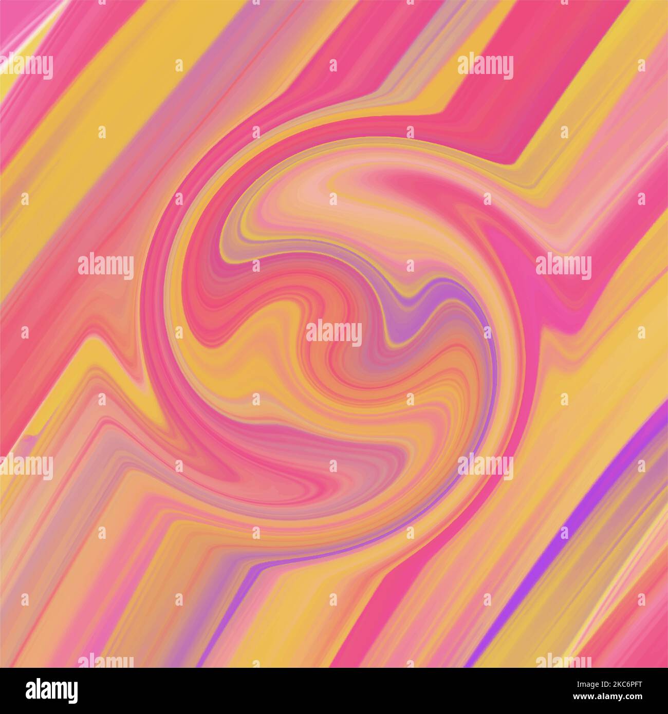 Forme ronde déformée sur un arrière-plan rayé coloré, idéale pour les fonds et les superpositions Illustration de Vecteur