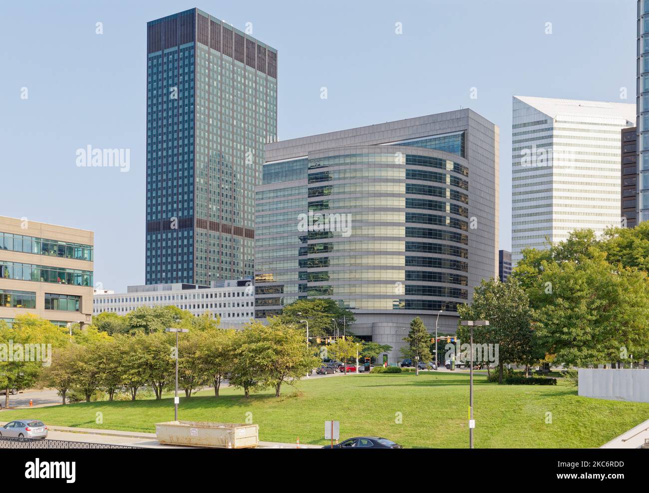 45 Erieview Plaza, anciens bureaux AT&T convertis en appartements. Alias The Ellipse, Ohio Bell Building, Ameritech Center. Banque D'Images