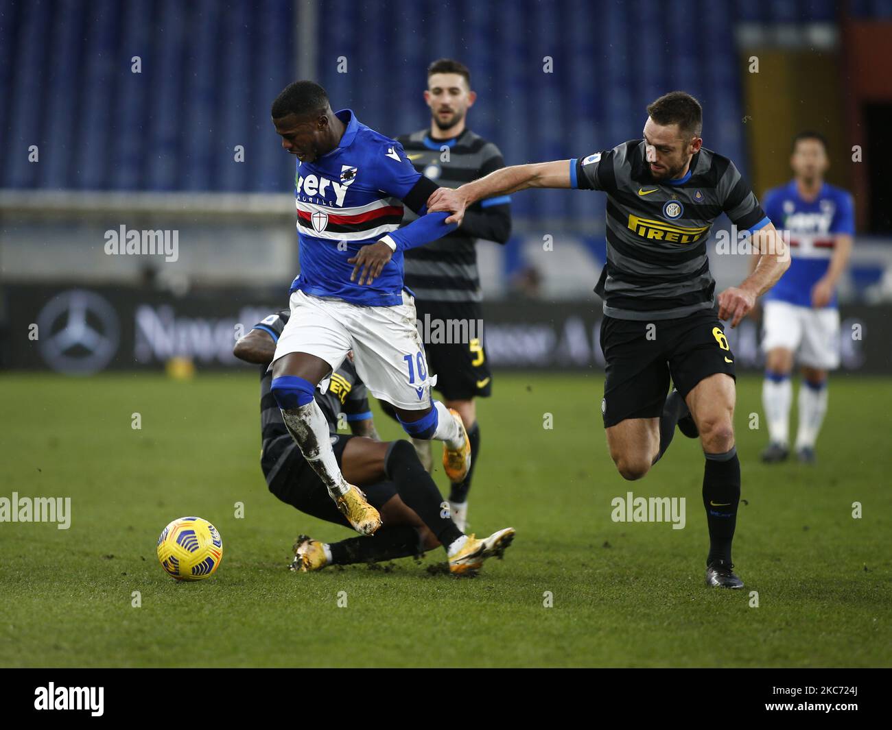 Keita Baldé lors de la série Un match entre Sampdoria et Inter à Gênes, sur 6 janvier 2021 (photo de Loris Roselli/NurPhoto) Banque D'Images