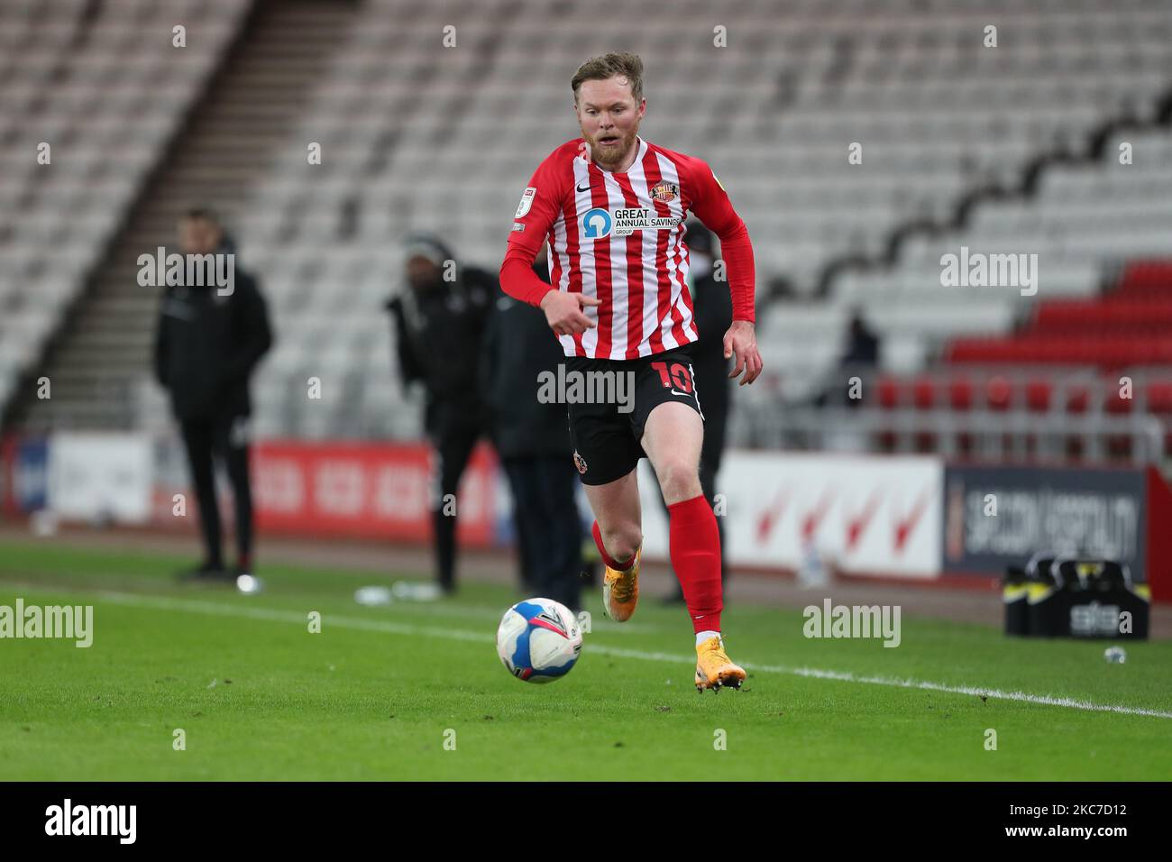 Aiden O'Brien de Sunderland lors du match de Trophée de l'EFL entre Sunderland et Port Vale au Stade de Light, Sunderland, le mardi 12th janvier 2021. (Photo de Mark Fletcher/MI News/NurPhoto) Banque D'Images