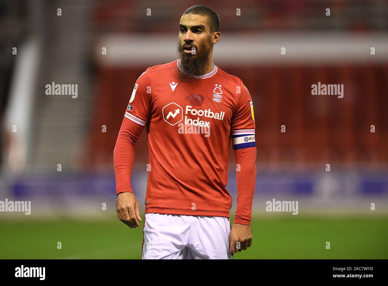 Lewis Grabban (7) de la forêt de Nottingham lors du match de championnat Sky Bet entre Nottingham Forest et Middlesbrough au City Ground, Nottingham, le mercredi 20th janvier 2021. (Photo de Jon Hobley/MI News/NurPhoto) Banque D'Images