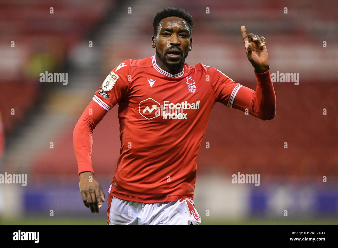 Sammy Ameobi (11) de la forêt de Nottingham lors du match de championnat Sky Bet entre la forêt de Nottingham et Middlesbrough au City Ground, Nottingham, le mercredi 20th janvier 2021. (Photo de Jon Hobley/MI News/NurPhoto) Banque D'Images