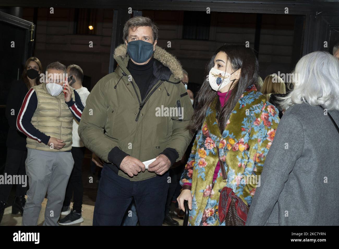 Cayetano Martínez de Irujo assiste à la première "Locos" au Marquina Theatre on 21 janvier 2021 à Madrid, Espagne. (Photo par Oscar Gonzalez/NurPhoto) Banque D'Images