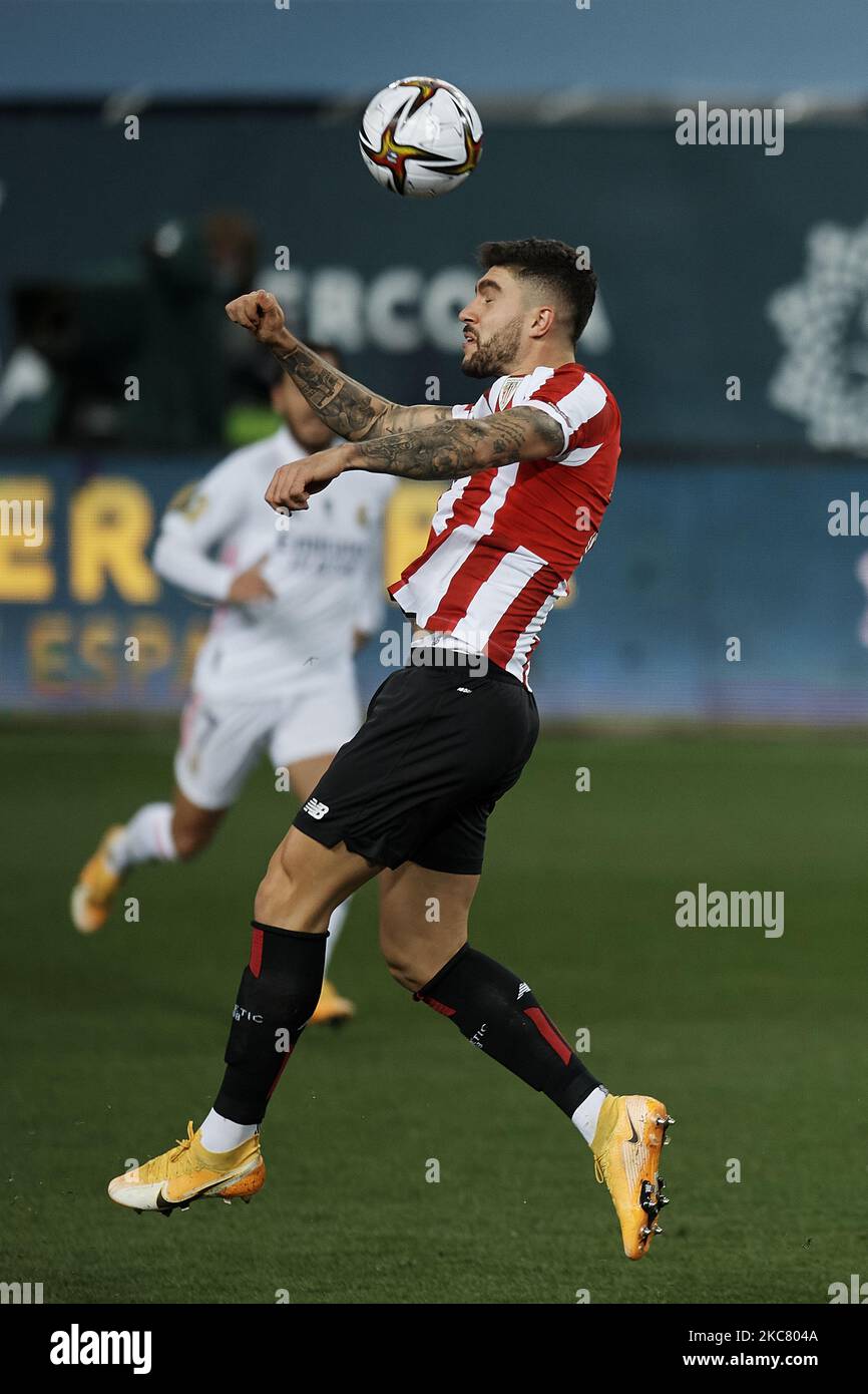 Unai Nunez d'Athlétisme en action pendant le Supercopa de Espana demi-finale entre le Real Madrid et le Club Athlétique à l'Estadio la Rosaleda sur 14 janvier 2021 à Malaga, Espagne. (Photo de Jose Breton/Pics action/NurPhoto) Banque D'Images