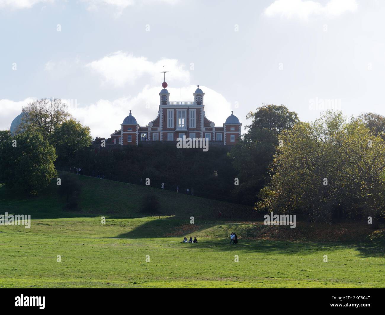 Greenwich Park en direction de l'Observatoire royal de Greenwich Londres Banque D'Images