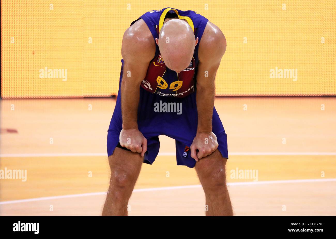 Nick Calathes pendant le match entre le FC Barcelone et BC Zenit Saint Petersbourg, correspondant à la semaine 22 de l'Euroligue, joué au Palau Blaugrana, le 26th janvier 2021, à Barcelone, Espagne. -- (photo par Urbanandsport/NurPhoto) Banque D'Images