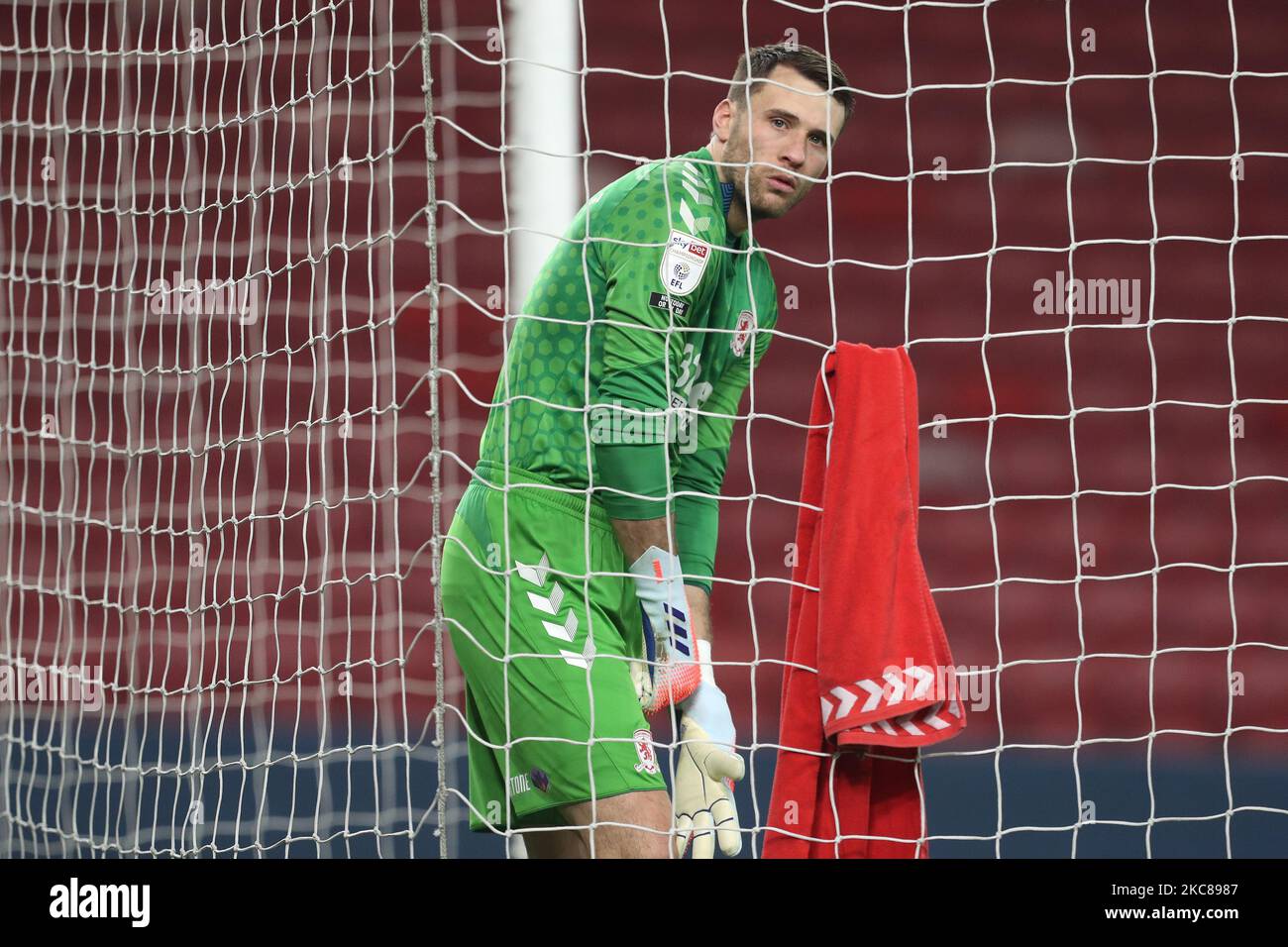 Marcus Bettinelli de Middlesbrough lors du match de championnat Sky Bet entre Middlesbrough et Rotherham se sont Unis au stade Riverside, à Middlesbrough, le mercredi 27th janvier 2021. (Photo de Mark Fletcher/MI News/NurPhoto) Banque D'Images