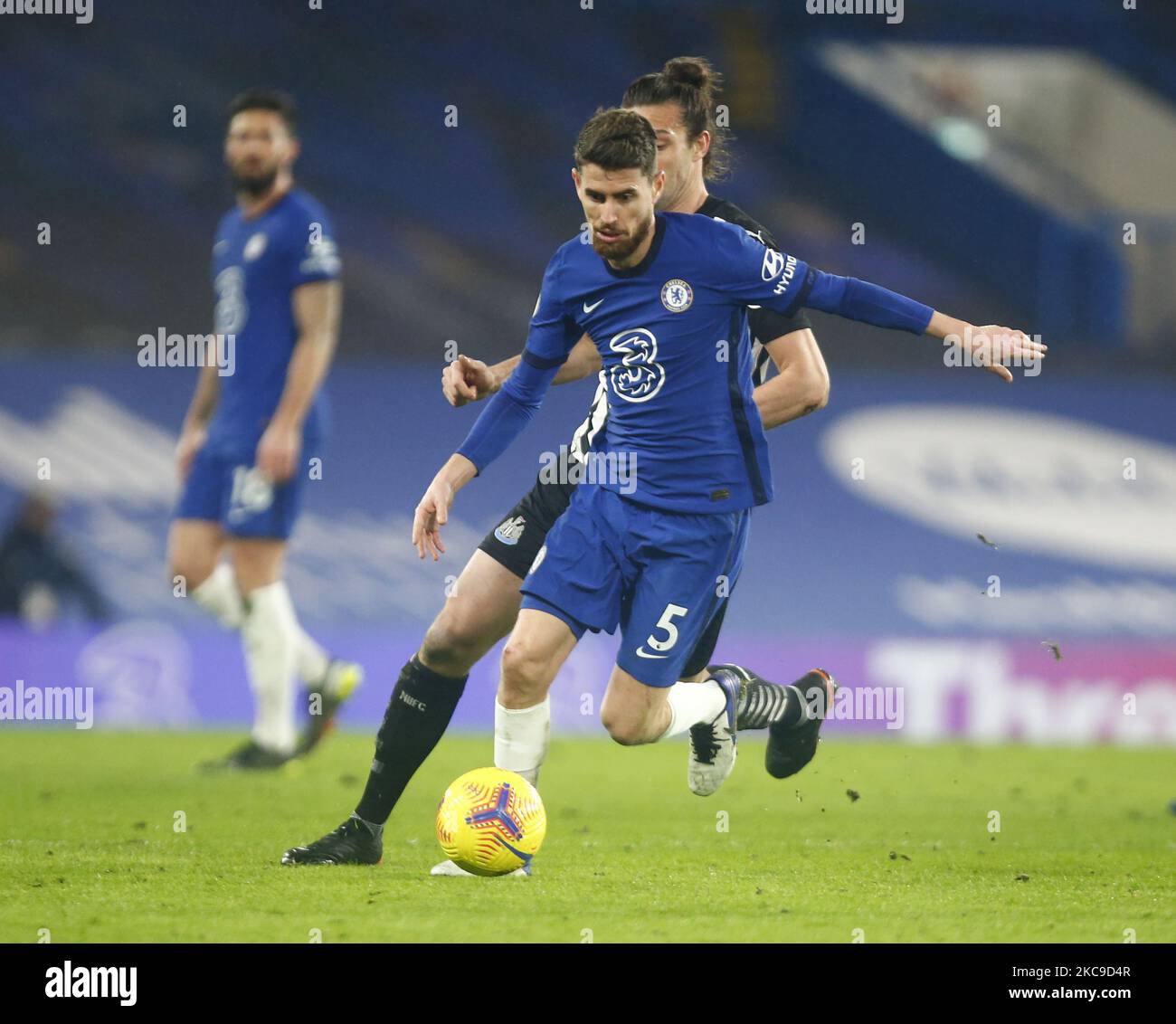 Jorginho de Chelsea pendant la première place entre Chelsea et Newcastle United au stade Stamford Bridge, Londres, Royaume-Uni, le 15th février 2021 (photo par action Foto Sport/NurPhoto) Banque D'Images