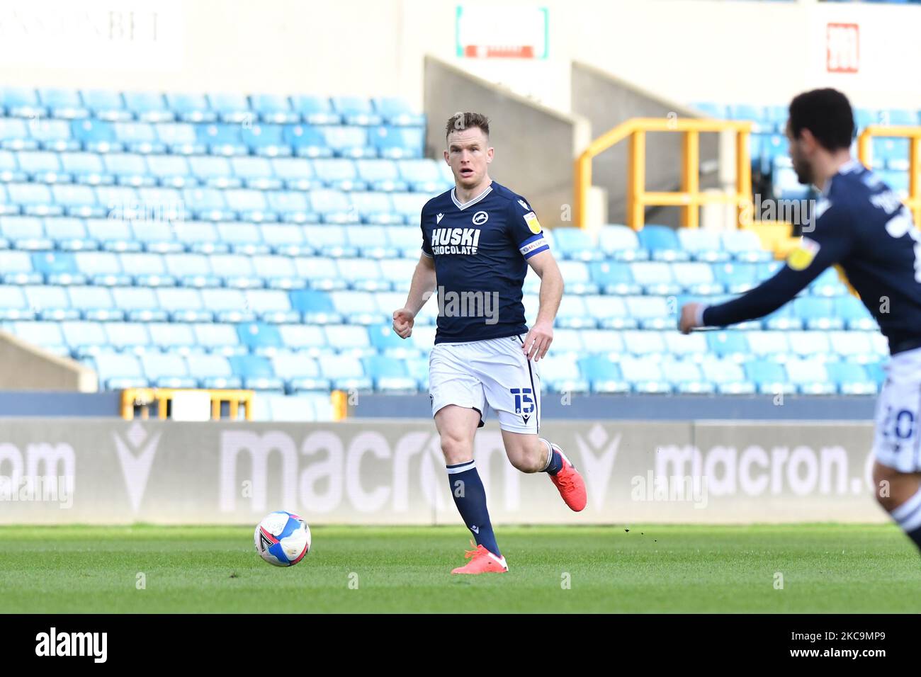 Alex Pearce lors du match de championnat Sky Bet entre Millwall et Wycombe Wanderers à la Den on 20 février 2021 à Londres, en Angleterre. (Photo par MI News/NurPhoto) Banque D'Images