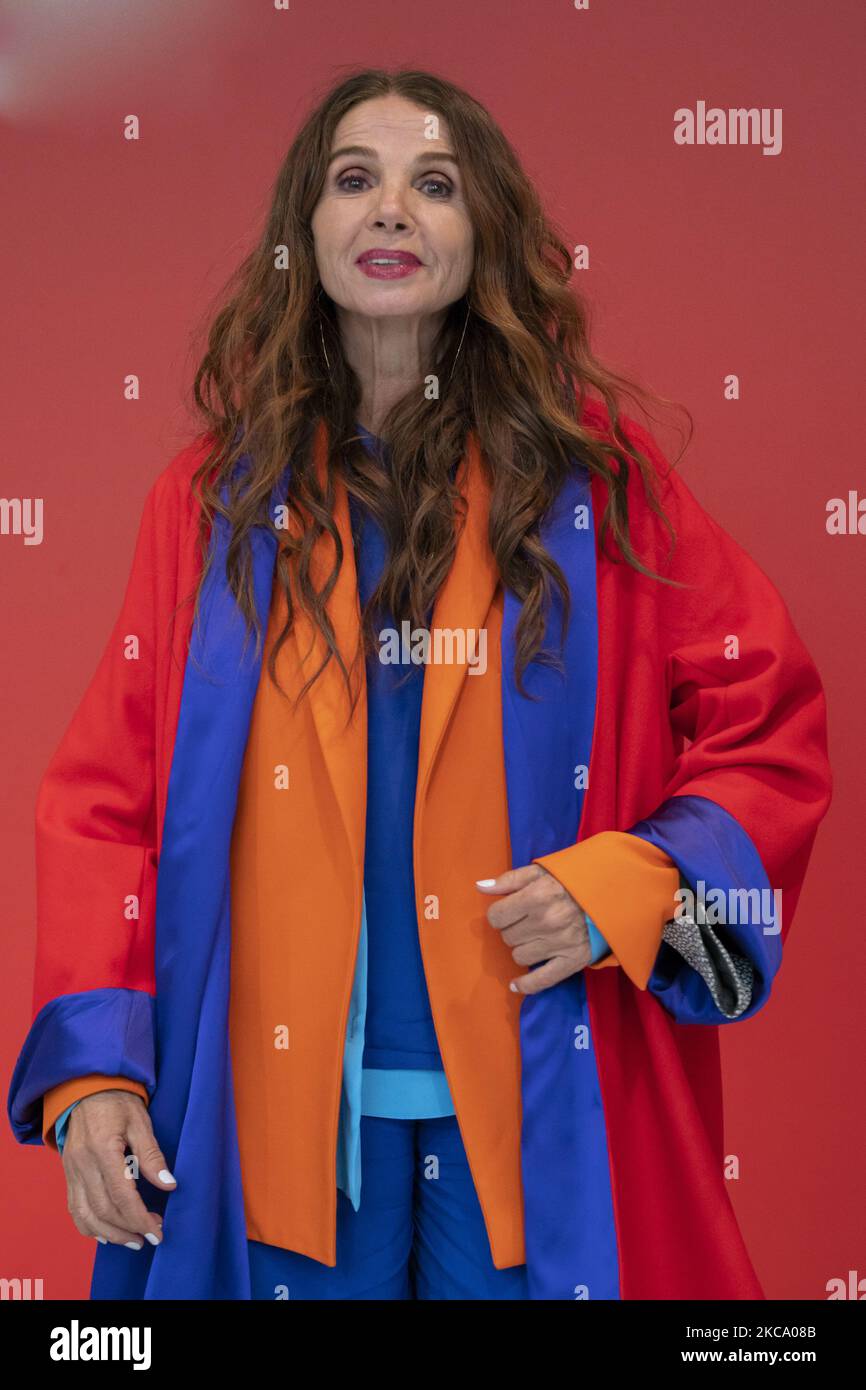 L'actrice Victoria Abril pose lors de la masterclass des Feroz Awards à Madrid 25 février 2021 Espagne (photo par Oscar Gonzalez/NurPhoto) Banque D'Images