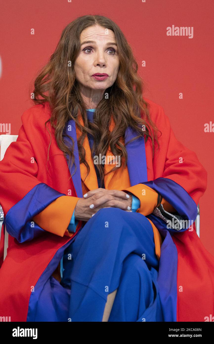 L'actrice Victoria Abril pose lors de la masterclass des Feroz Awards à Madrid 25 février 2021 Espagne (photo par Oscar Gonzalez/NurPhoto) Banque D'Images