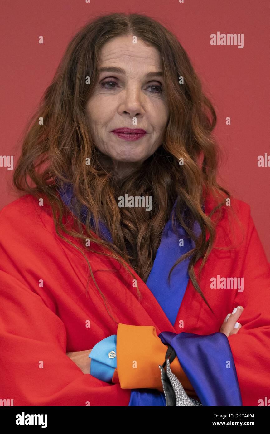 L'actrice Victoria Abril pose lors de la masterclass des Feroz Awards à Madrid 25 février 2021 Espagne (photo par Oscar Gonzalez/NurPhoto) Banque D'Images