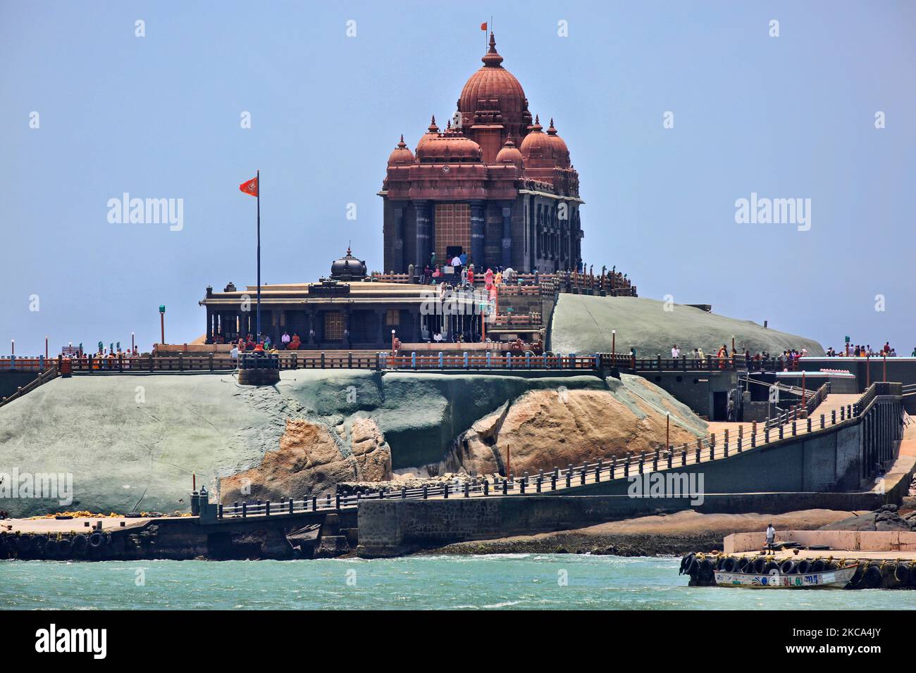 Temple Vivekananda Rock Memorial à Kanyakumari, Tamil Nadu, Inde. Le ...