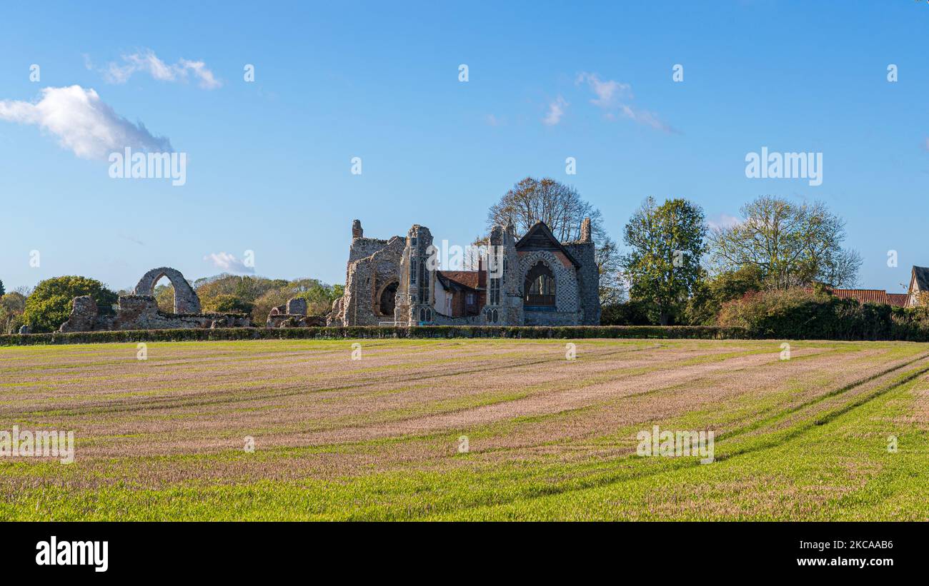 L'abbaye de Leiston en dehors de la ville de Leiston, Suffolk, en Angleterre, était une maison religieuse de canons régulière suivant le règne prémonstratensien Banque D'Images