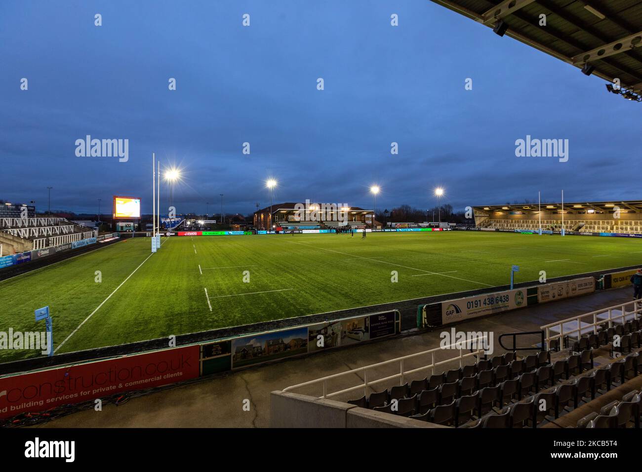 Une vue générale du parc Kingston avant le match de première division de Gallagher entre Newcastle Falcons et Wasps à Kingston Park, Newcastle, le vendredi 19th mars 2021. (Photo de Chris Lishman/MI News/NurPhoto) Banque D'Images