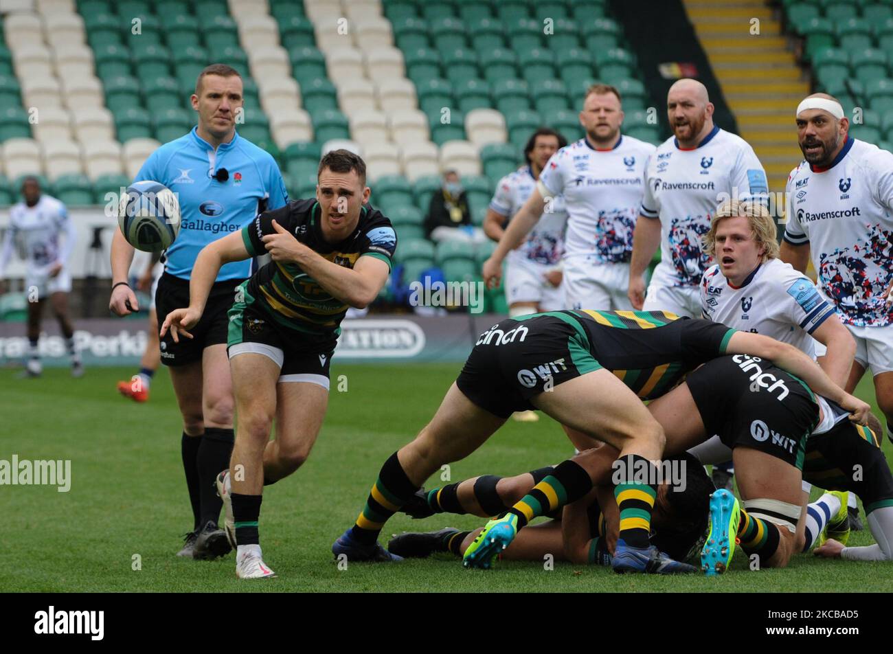 Northamptons Tom James lors du match de Premiership Gallagher entre Northampton Saints et Bristol aux Franklin's Gardens, Northampton, le samedi 20th mars 2021. (Photo de Ben Pooley/MI News/NurPhoto) Banque D'Images