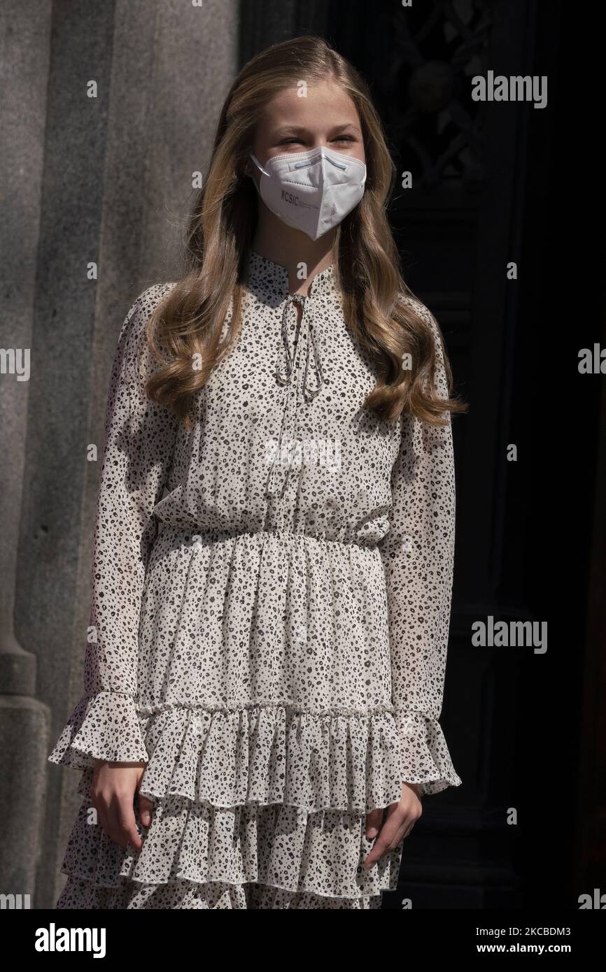 La princesse Leonor participe à l'anniversaire 30th de l'Institut Cervantes sur 24 mars 2021, à Madrid, en Espagne. (Photo par Oscar Gonzalez/NurPhoto) Banque D'Images