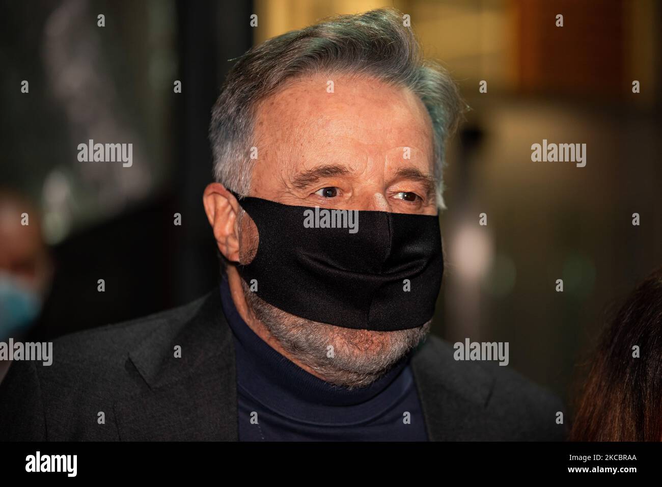 Christian de Sica assiste au Che Tempo Che Fa TV Show sur 28 mars 2021 à Milan, Italie. (Photo par Alessandro Bremec/NurPhoto) Banque D'Images