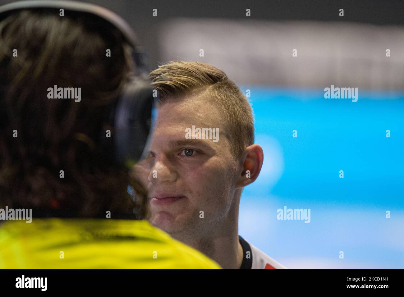 Timo Kasten de Melsungen s'occupe du match DE Handball-Bundesliga DE LIQUI MOLY entre SC Magdeburg et MT Melsungen à la GeTEC-Arena sur 18 avril 2021 à Magdebourg, en Allemagne. (Photo de Peter Niedung/NurPhoto) Banque D'Images