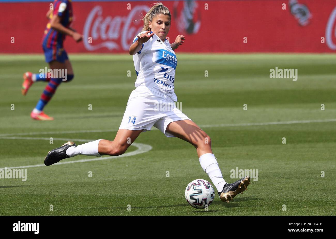 Natalia Ramos lors du match entre le FC Barcelone et UD Granadilla Tenerife, correspondant à la semaine 16 de la ligue espagnole de femmes Primera Iberdrola, joué au stade Johan Cruyff, le 20th avril 2021, à Barcelone, Espagne. -- (photo par Urbanandsport/NurPhoto) Banque D'Images