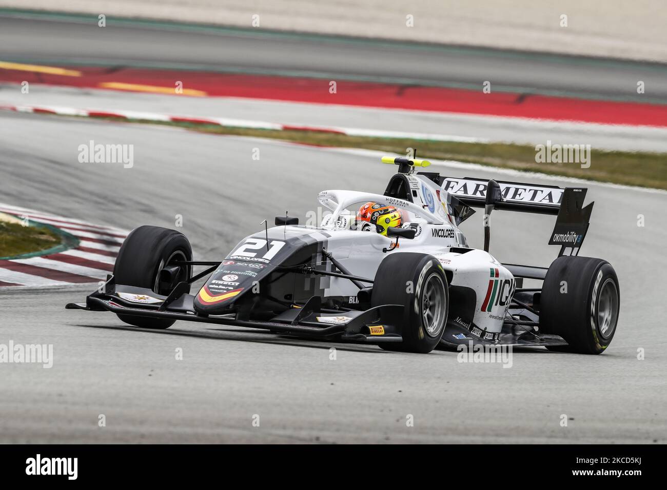 21 Lorenzo Colombo d'Italie de Campos Racing, action pendant la première journée de Formule 3 essais au circuit de Barcelone - Catalunya sur 21 avril 2021 à Montmelo, Espagne. (Photo par Xavier Bonilla/NurPhoto) Banque D'Images