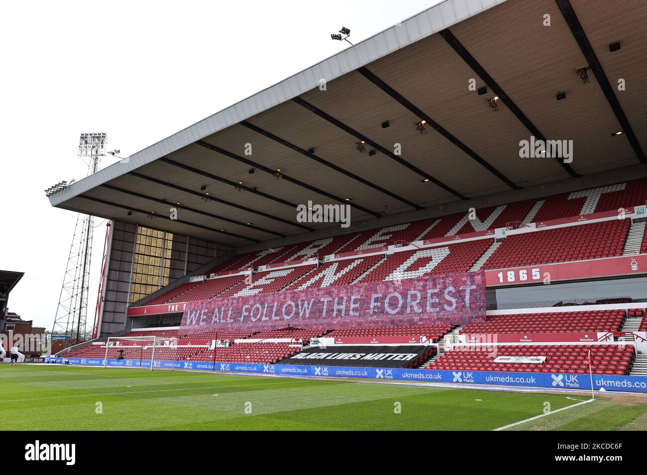 Vue générale avant le match de championnat Sky Bet entre Nottingham Forest et Stoke City au City Ground, Nottingham, le 24th avril 2021. (Photo de James HolyOak/MI News/NurPhoto) Banque D'Images