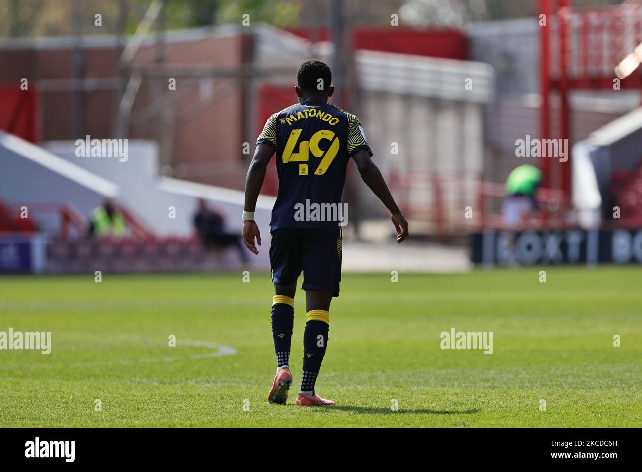 Lors du match de championnat Sky Bet entre Nottingham Forest et Stoke City au City Ground, Nottingham, le 24th avril 2021. (Photo de James HolyOak/MI News/NurPhoto) Banque D'Images