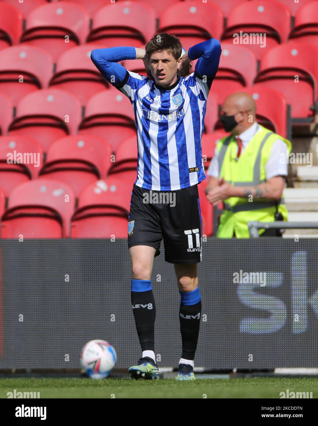 Adam Reach de Sheffield mercredi pendant le match de championnat Sky Bet entre Middlesbrough et Sheffield mercredi au stade Riverside, Middlesbrough, le samedi 24th avril 2021. (Photo de Mark Fletcher/MI News/NurPhoto) Banque D'Images