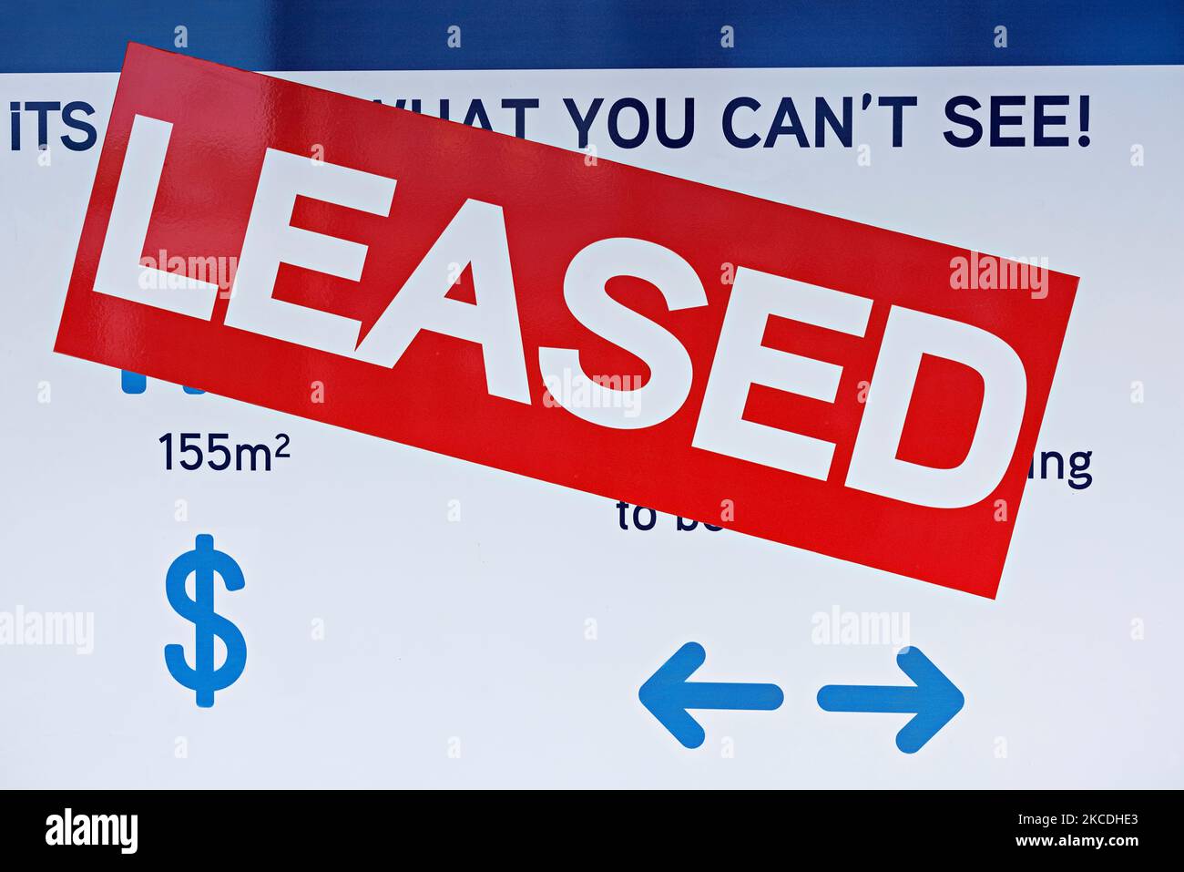 Ballarat Australie / maintenant loué Sign.Commercial Location de marché immobilier Banque D'Images